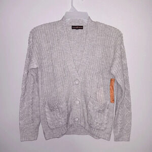 Almost famous women's sweater size S gray